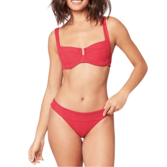 NWT L*Space Camellia Top & Veronica Bottoms 2 Pc. Bikini Set Sz. S - Picture 1 of 6